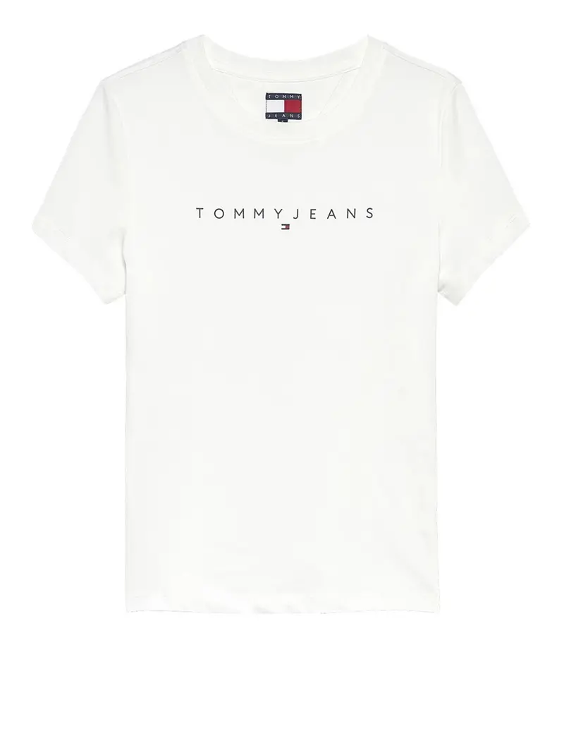 Tommy Jeans T-Shirt Slim Linear Tee - Ecru