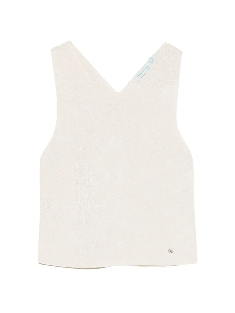Top bianco sporco per bambina