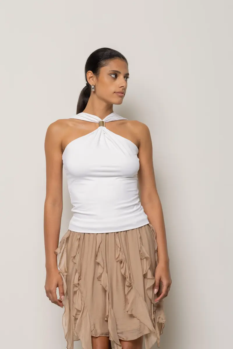 Top con scollatura incrociata