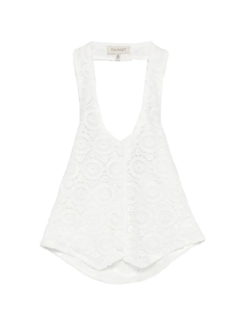 Top/gilet bianco per bambina