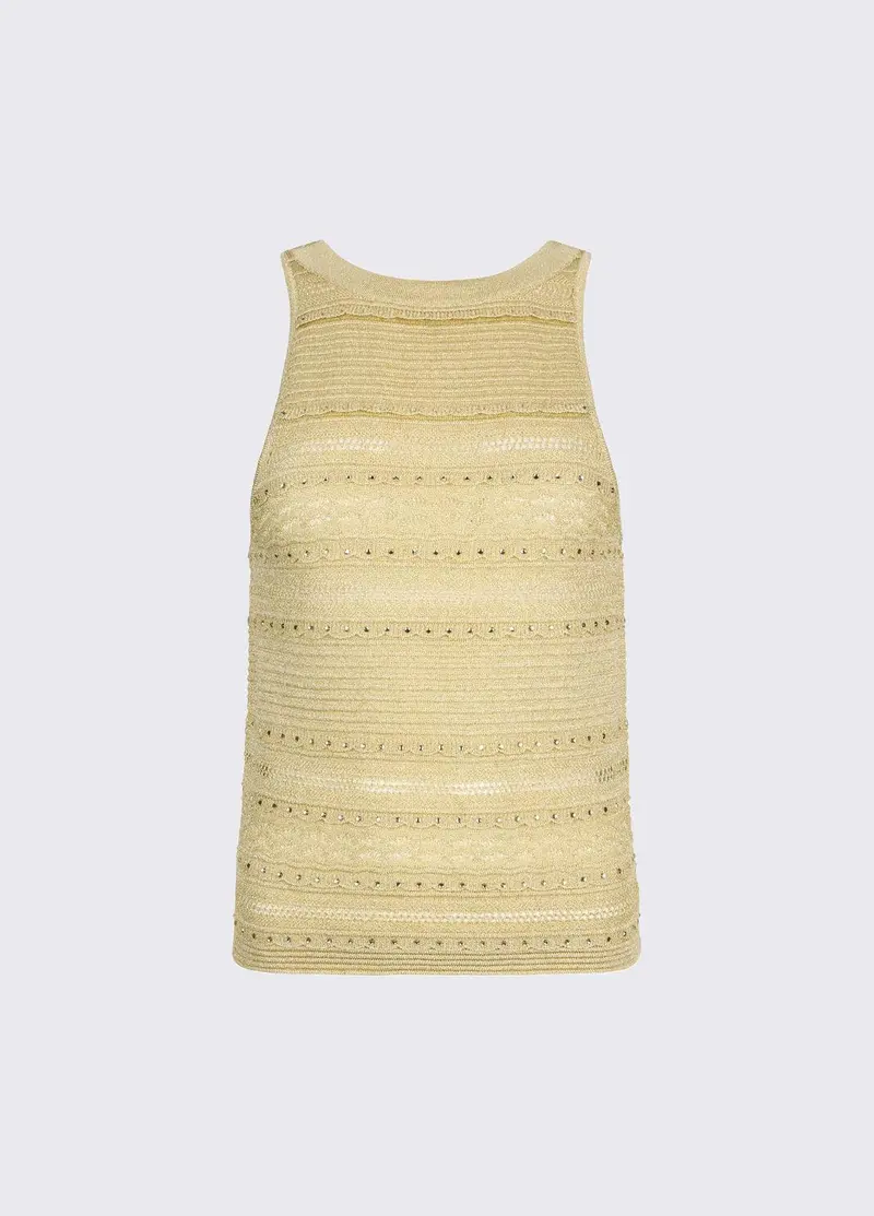 Top in maglia traforata