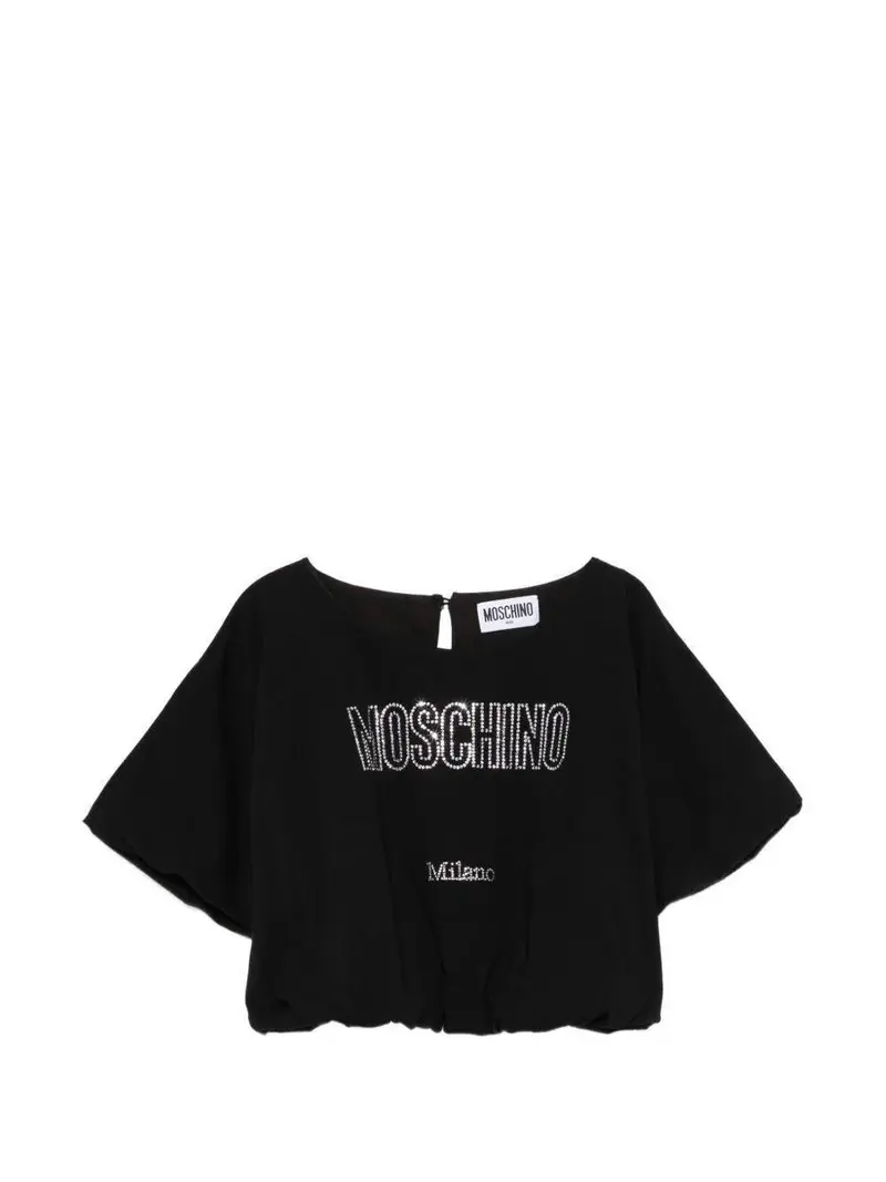 Top Moschino Kids con dettaglio logo