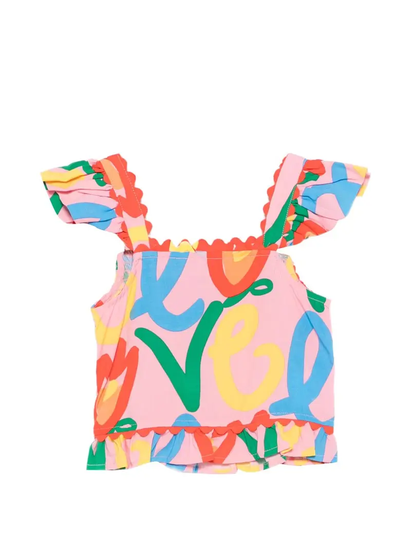 Top rosa/multicolor per bambina