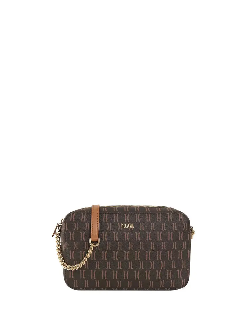 Tracolla Monogram Reporter Marrone
