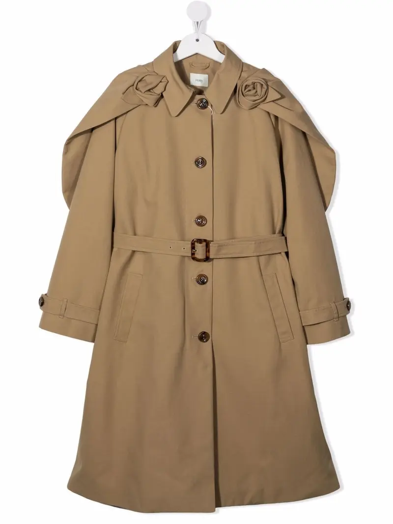 Trench beige per bambina