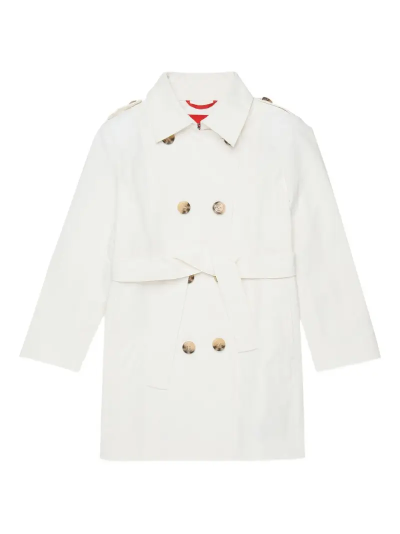 Trench bianco per bambina