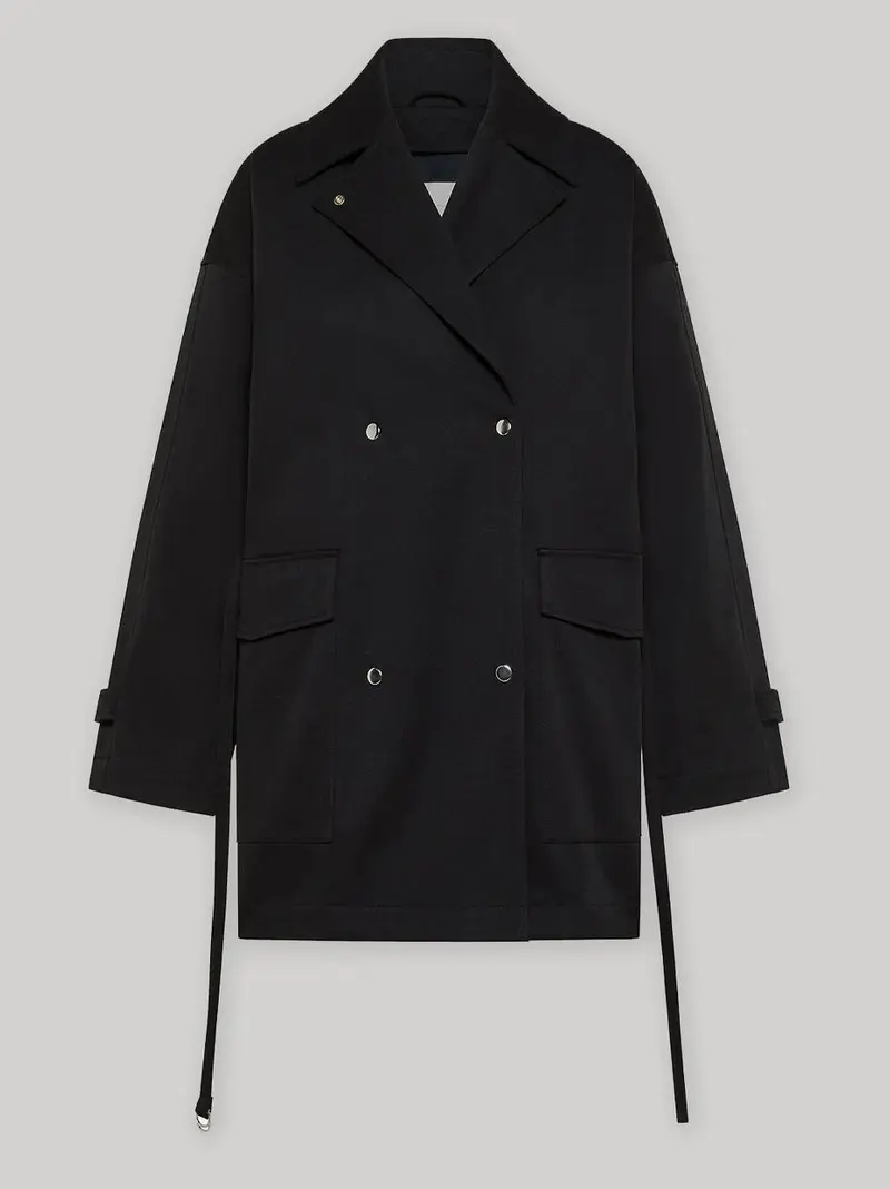 trench gabardina puffy cinturina