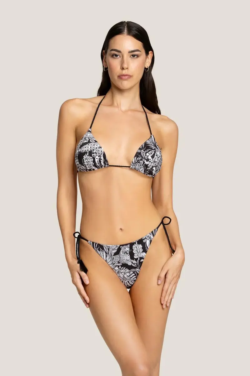 Triangolo e slip laccetti black&white