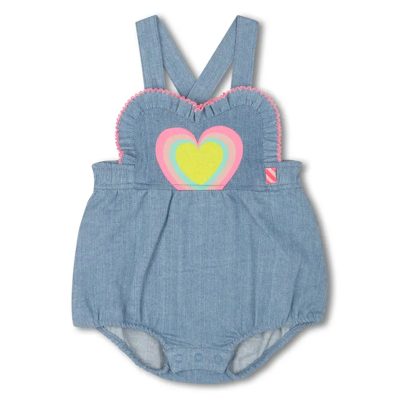Tuta con cuore in denim