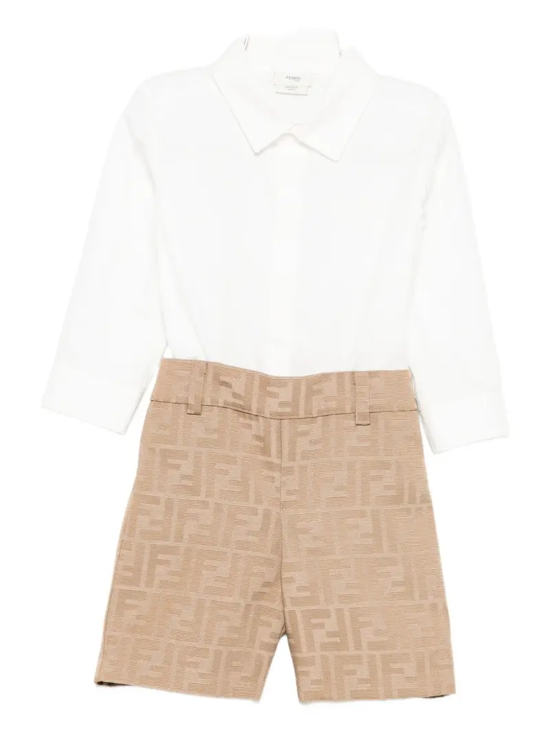 Tutina bianca/beige per neonato