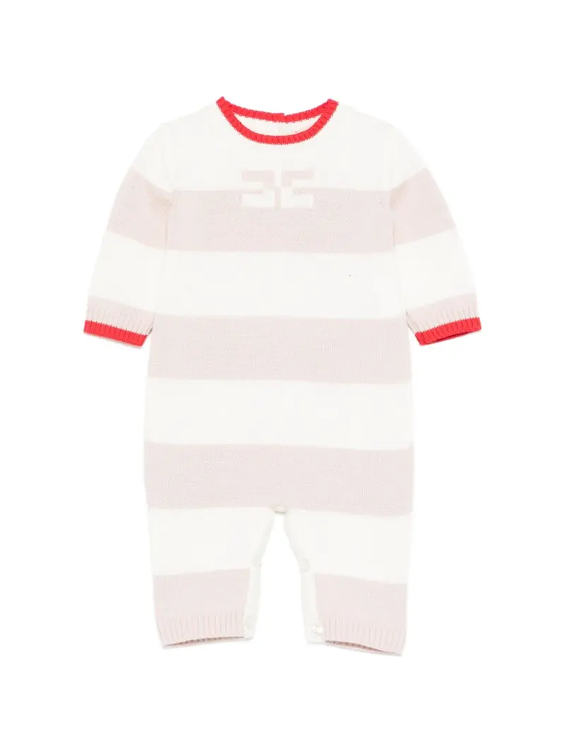 Tutina bianca/rossa/beige per neonata