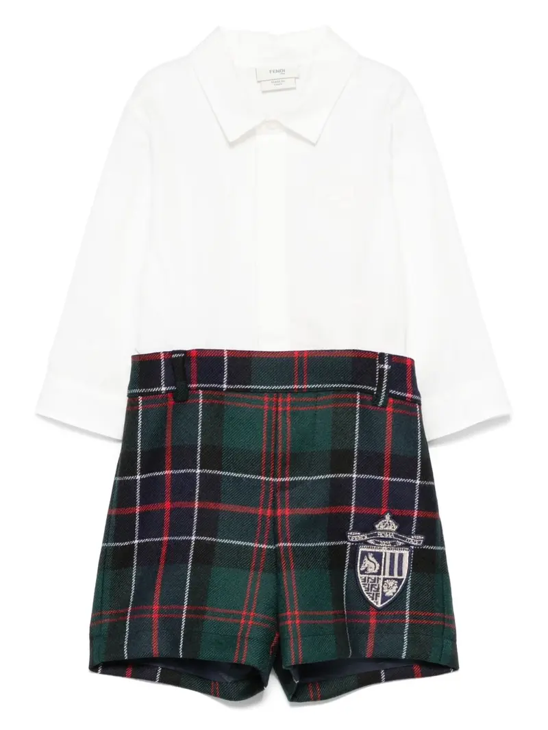 Tutina bianca/verde per neonato