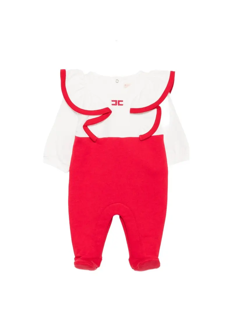 Tutina bianco/rosso per neonata