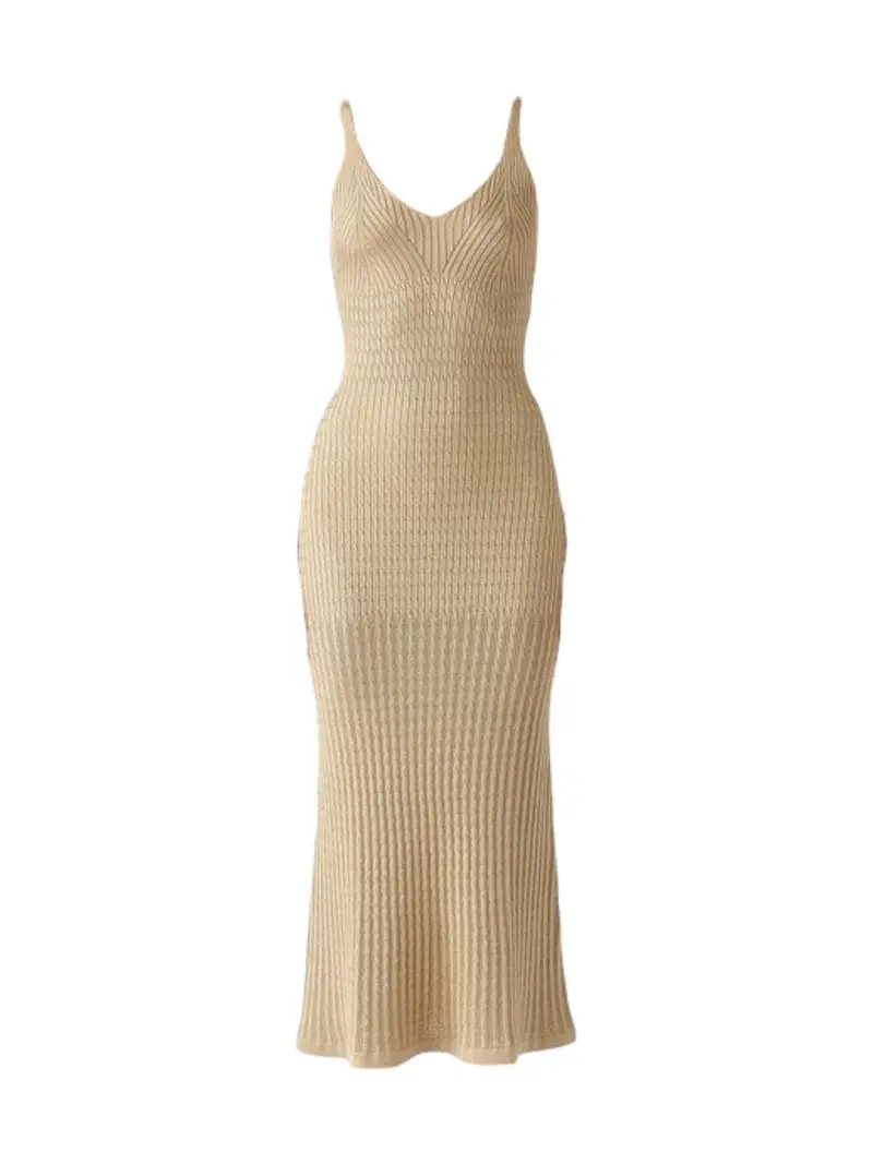 TWINSET Abito Donna  261TT3011 13574 DELICATE SAND LUREX