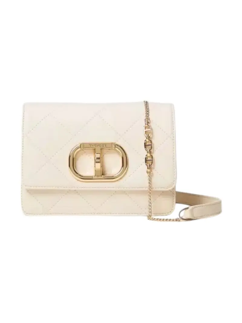 TWINSET Borsa Donna T-LOCK 242TB7253 11748 Bianco