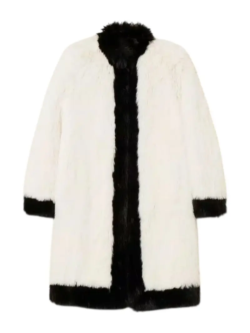 TWINSET Cappotto Donna WARM TWO-TONE COATS 252TT2153 12865 BIC.NEVE/NERO