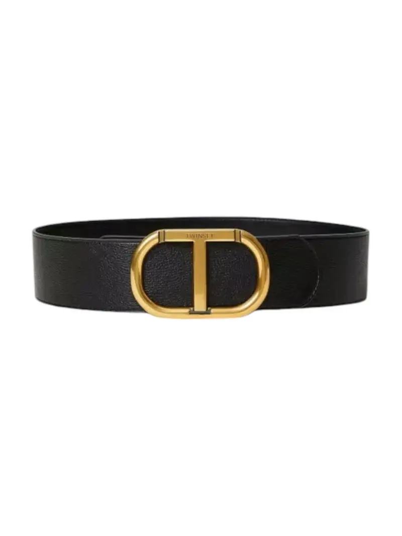 TWINSET Cintura Donna OVAL T BUCKLE BELT 242TA4680 00006 Nero