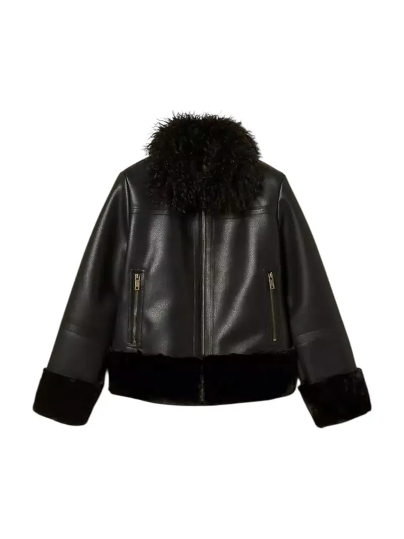 TWINSET Giubbino Donna WARM AND SOFT 252TP2410 00006 Nero