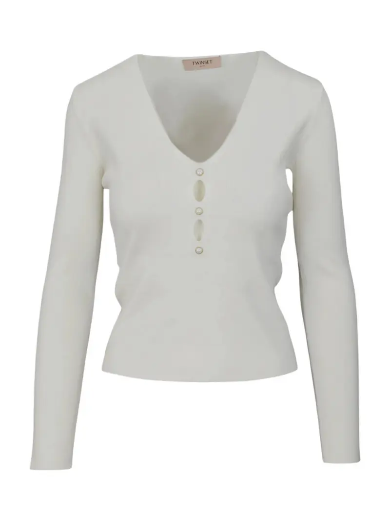 TWINSET Maglia Donna 242TP3312 00282 Bianco