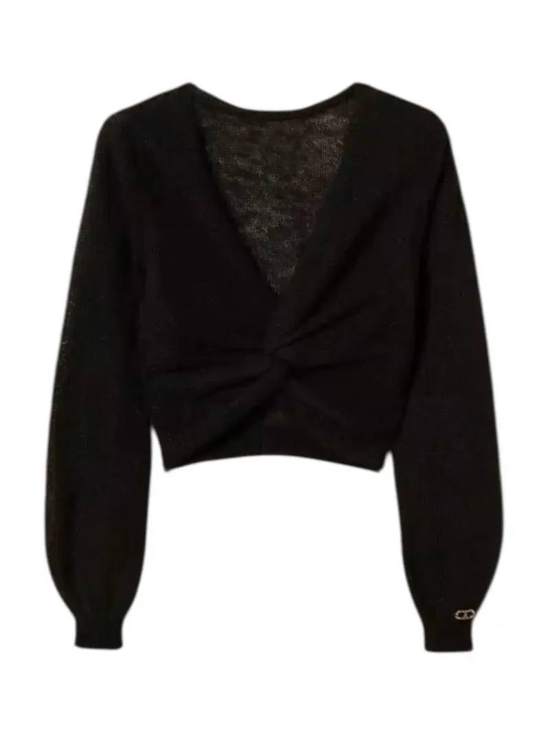 TWINSET Maglia Donna LIGHT MIX MOHAIR STITCHES 252TP3525 00006 Nero
