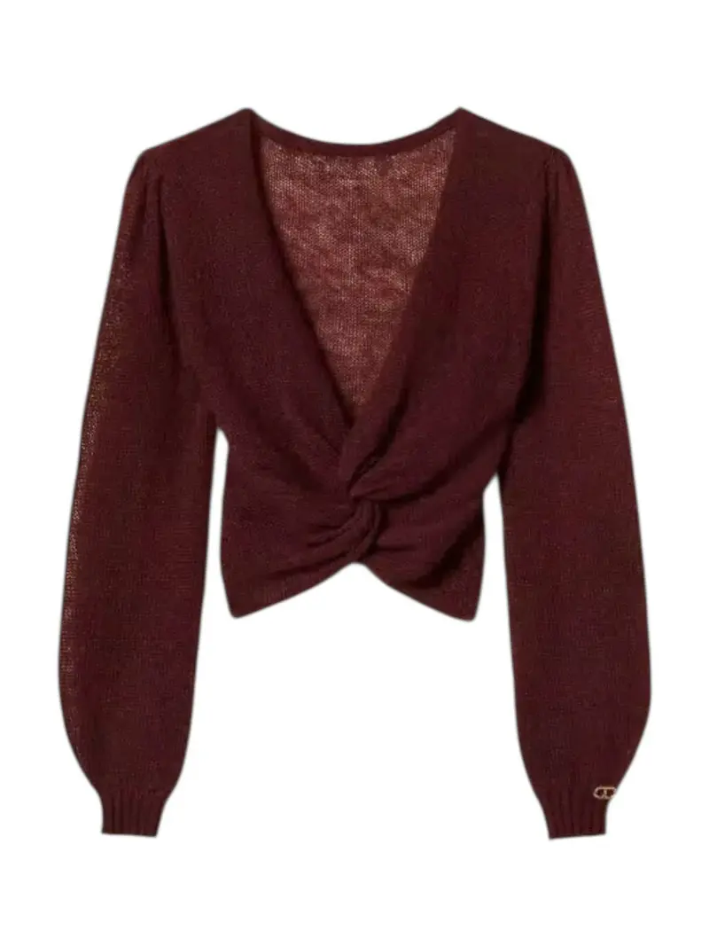 TWINSET Maglia Donna LIGHT MIX MOHAIR STITCHES 252TP3525 05609 WINETASTING