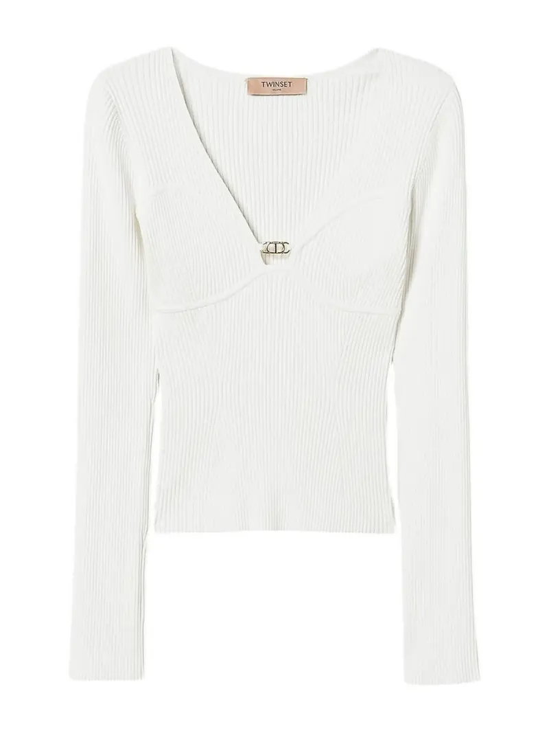 TWINSET Maglione Donna  242TP3132 00282 Bianco