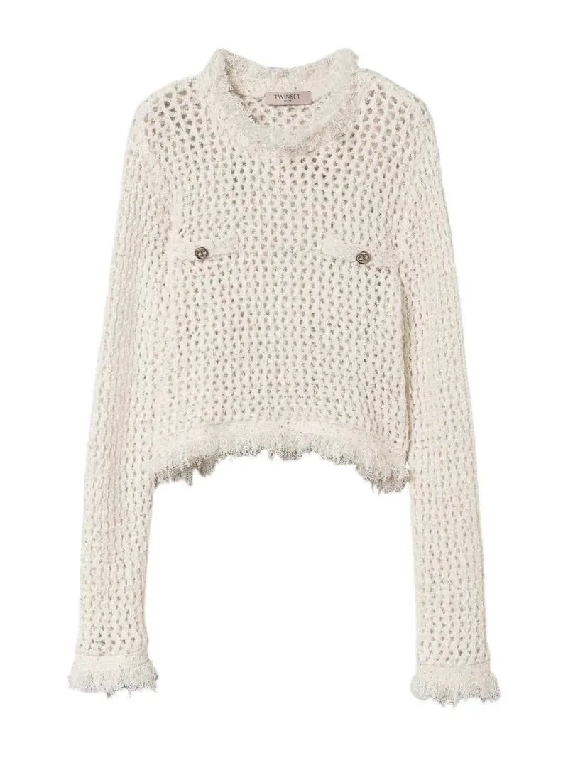 TWINSET Maglione Donna 242TP3770 11748 Bianco
