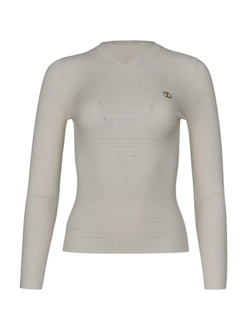 TWINSET Maglione Donna VISCOSE STRETCH TWINSET POINTELLE 252TP3241 00282 NEVE