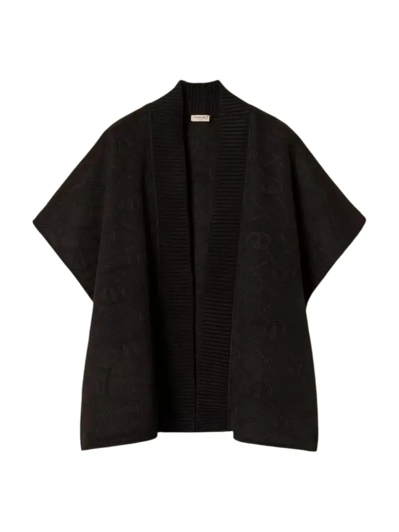 TWINSET Mantella Donna EMBOSSED LOGO 252TO5420 00006 Nero