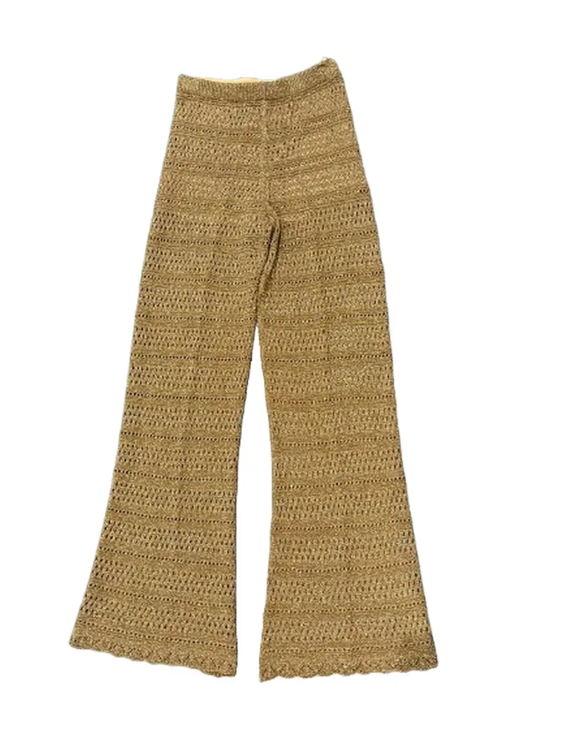 TWINSET Pantalone Donna  251TT3196 12454 GOLDEN GREEN LUREX