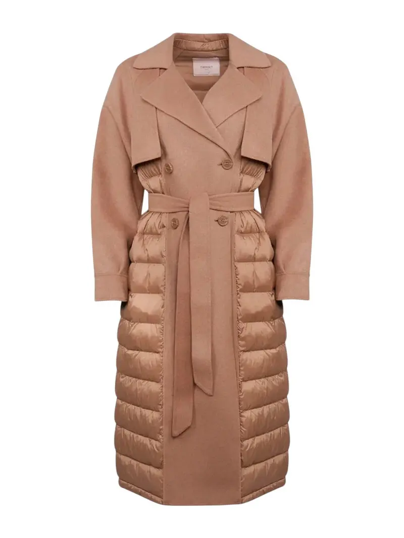 TWINSET Piumino Donna PADDED CITY COATS 252TP2221 11754 SANDY BROWN