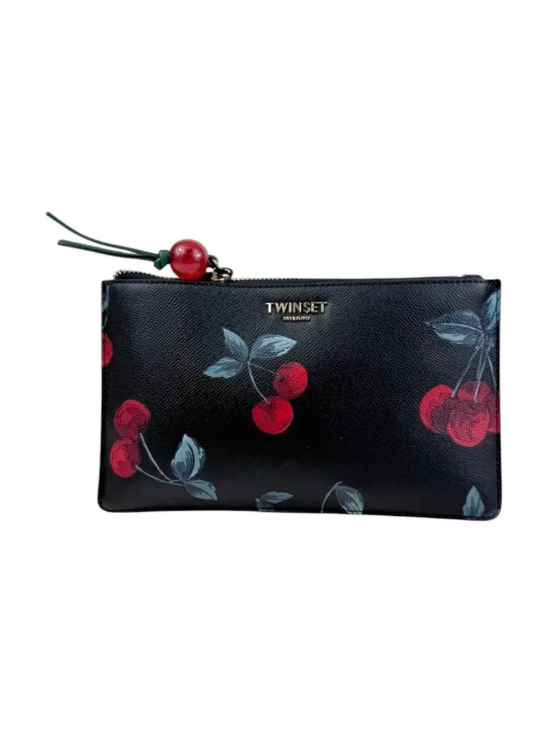 TWINSET Pochette Donna  261TL8021 13500 CHERRIES ALLOVER BLACK/RED