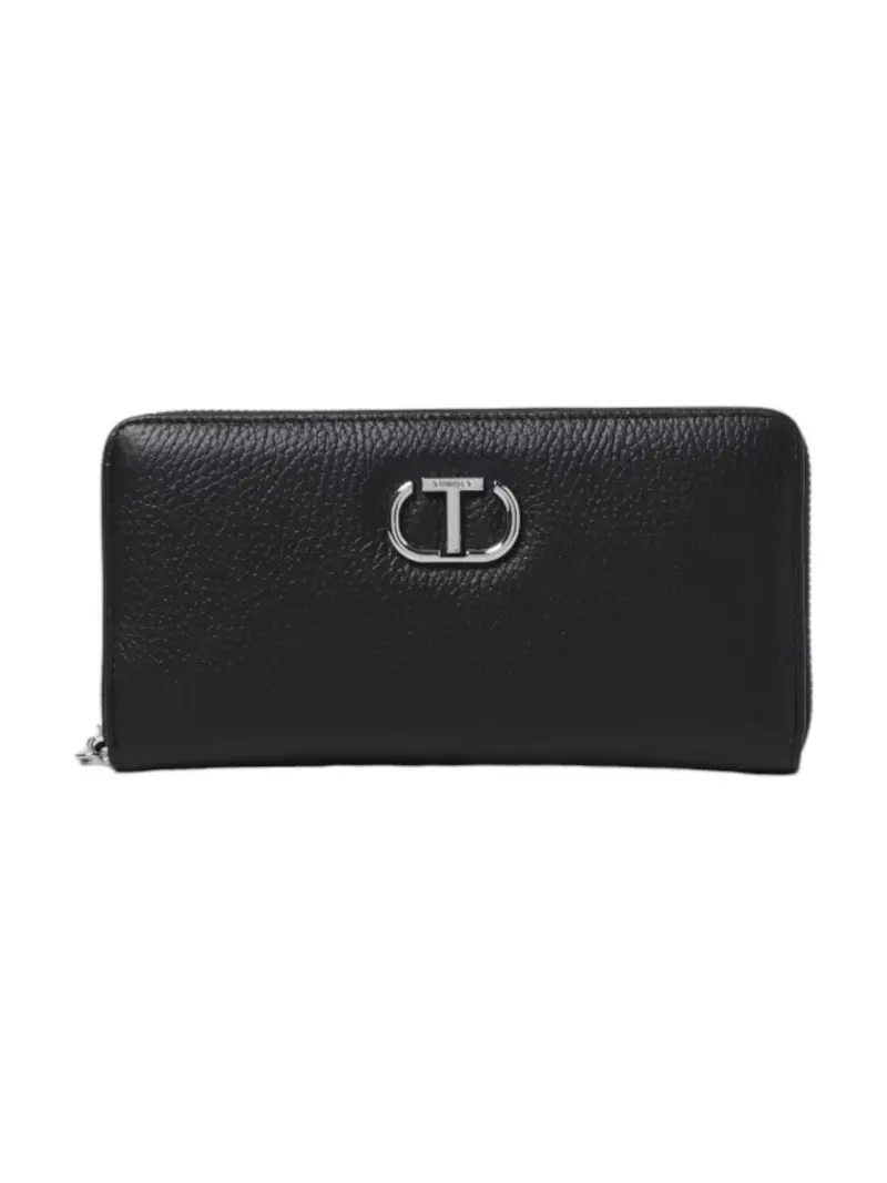 TWINSET Portafoglio Donna BUCKLE LEATHER 242TB7015 00006 Nero