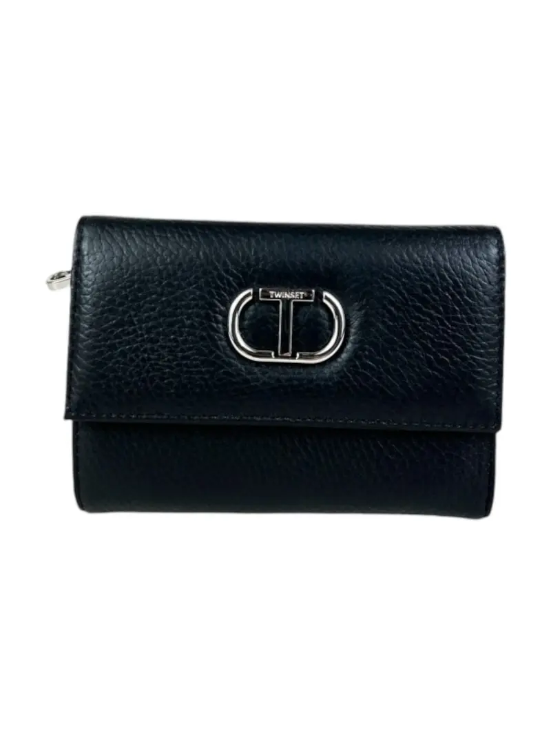 TWINSET Portafoglio Donna BUCKLE LEATHER 242TB7016 00006 Nero