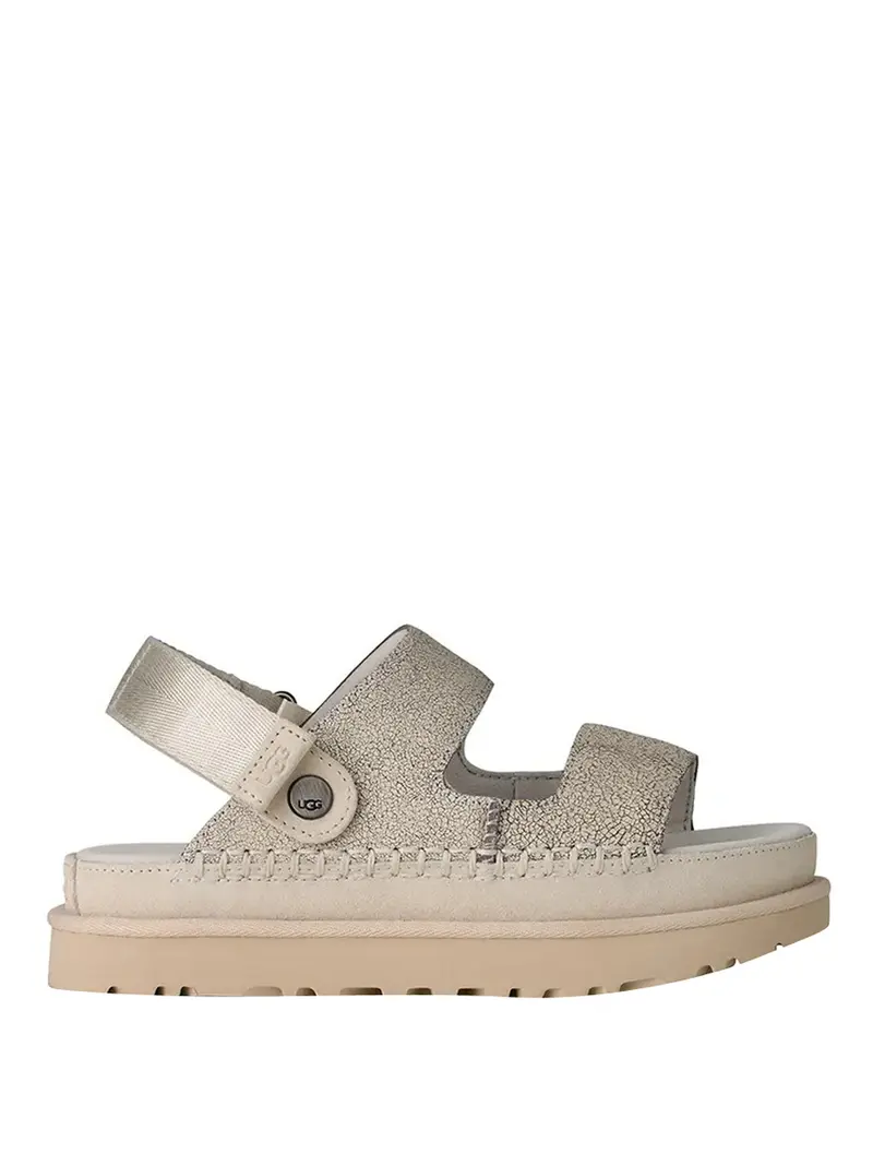 Ugg Sandalo Basso Goldenstar Crackle Glide - Beige