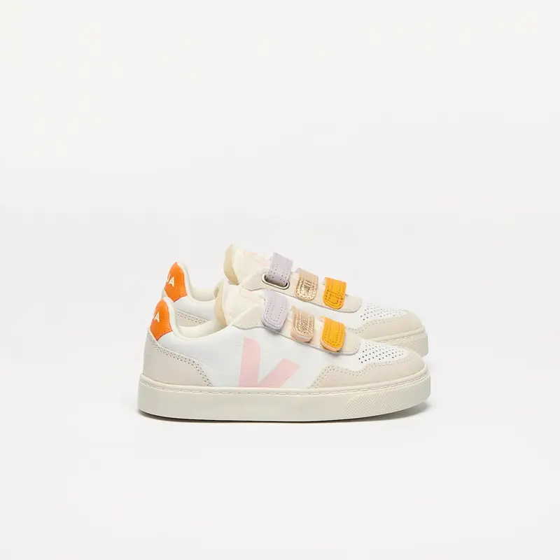 V-90 leather multico white petale