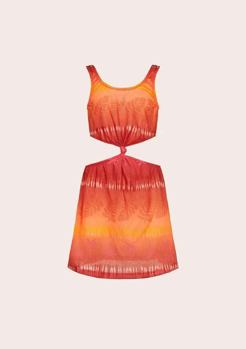 Vestito Corto Bambina Fantasia arancione