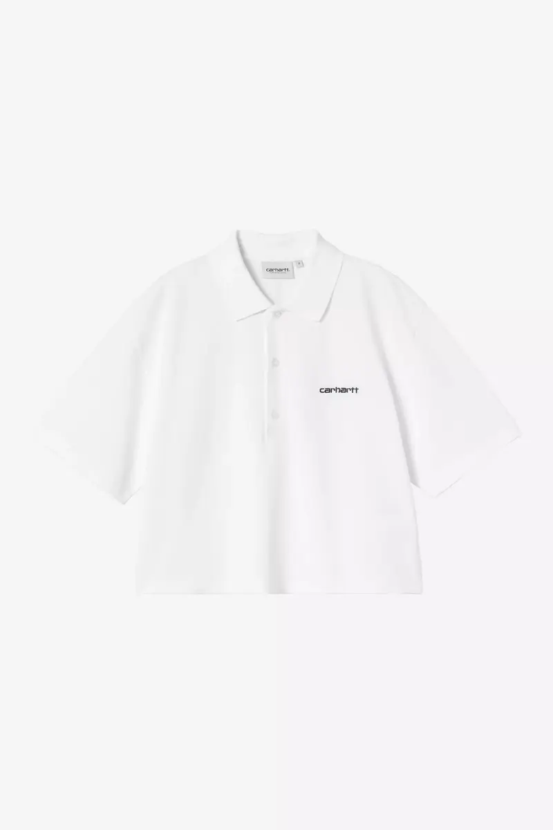 W' S/S Carhartt Script Polo T-Shirt