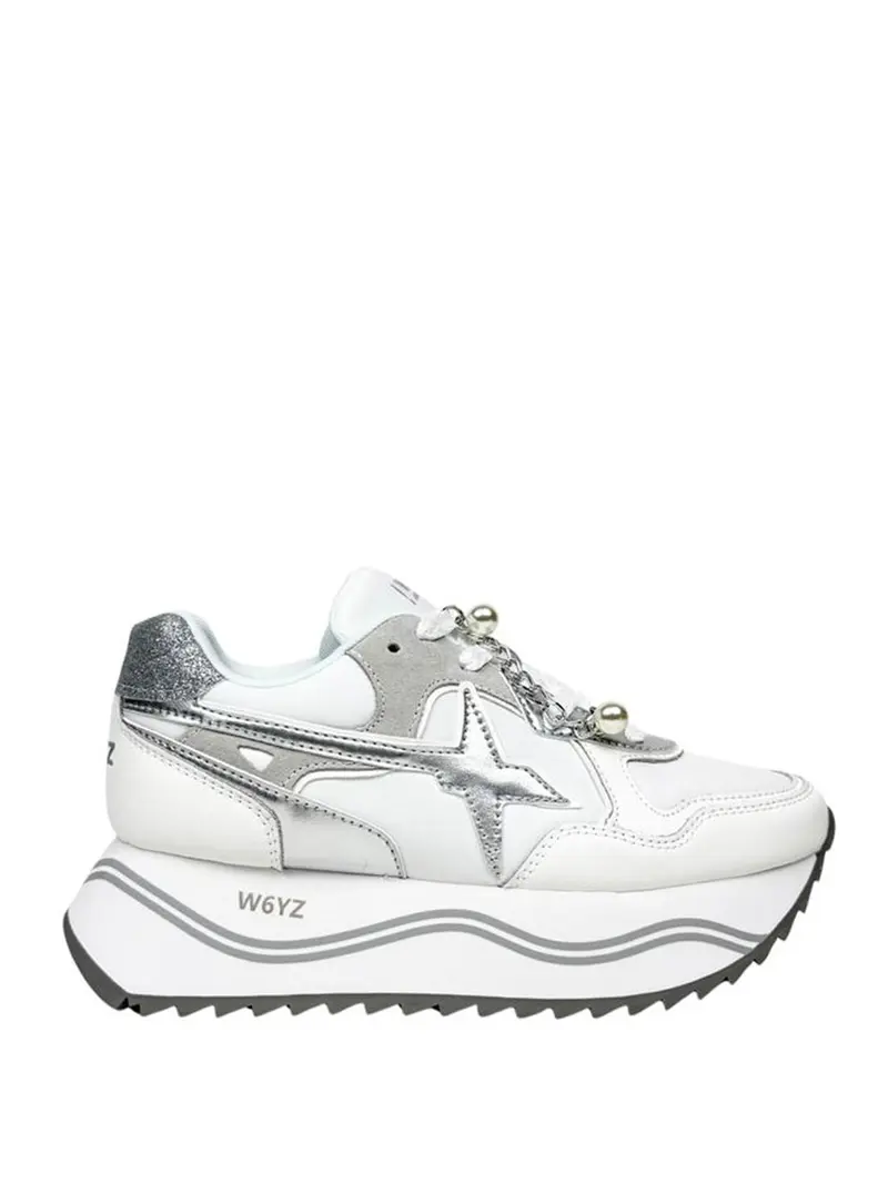 W6yz Sneakers Deva - Bianco Argento