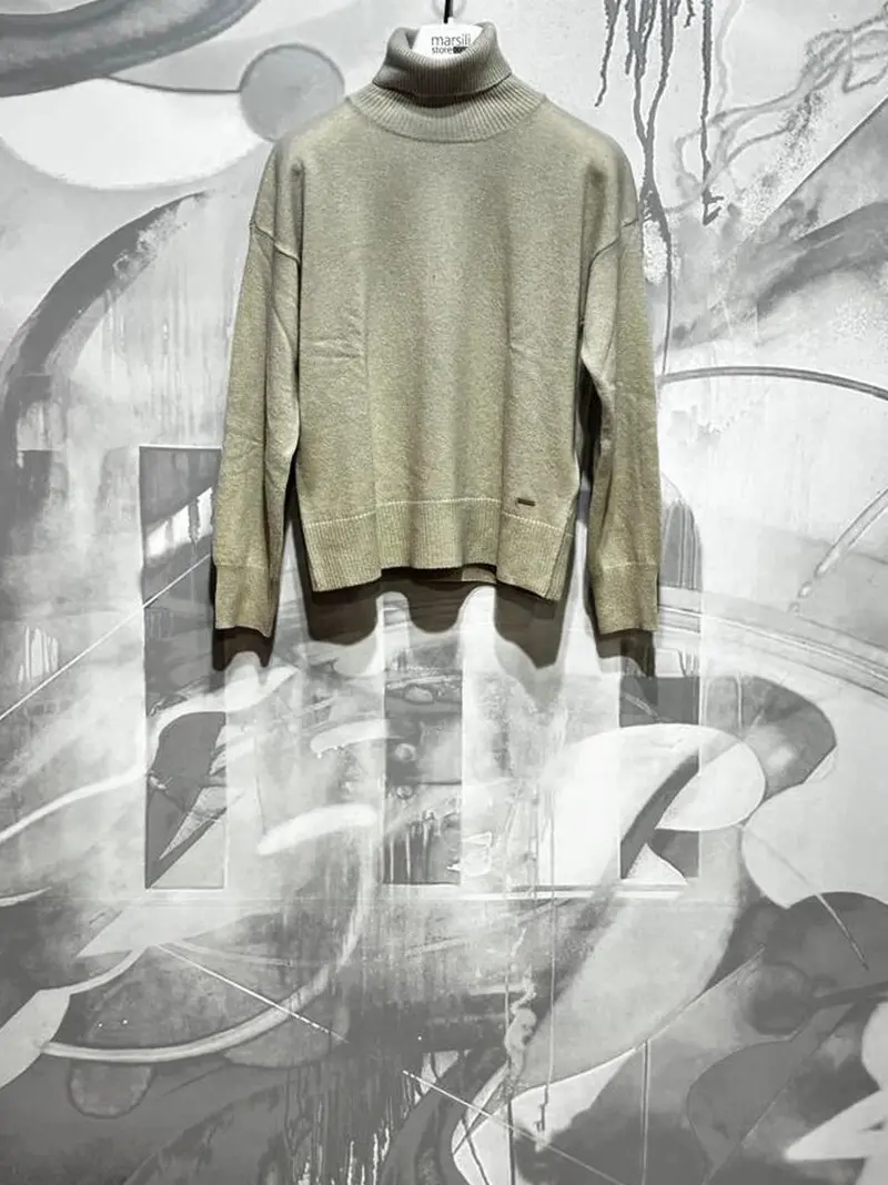 wool cashmere collo alto