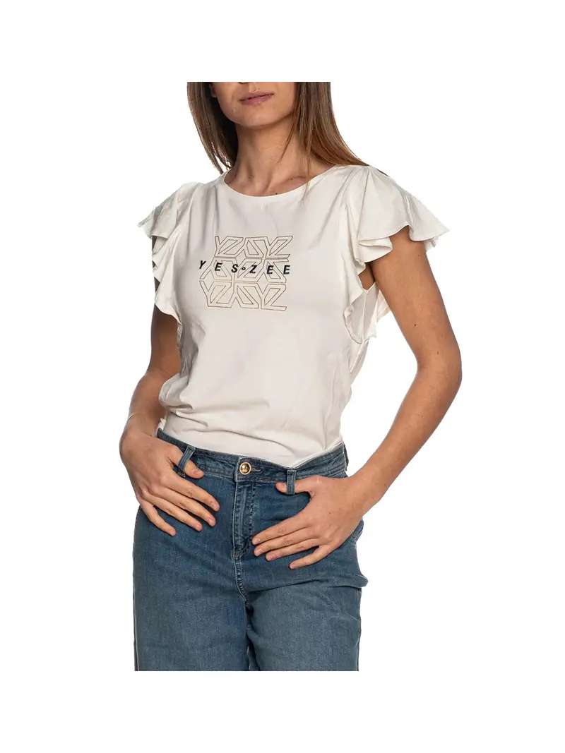 Yes Zee T-Shirt Donna Avorio