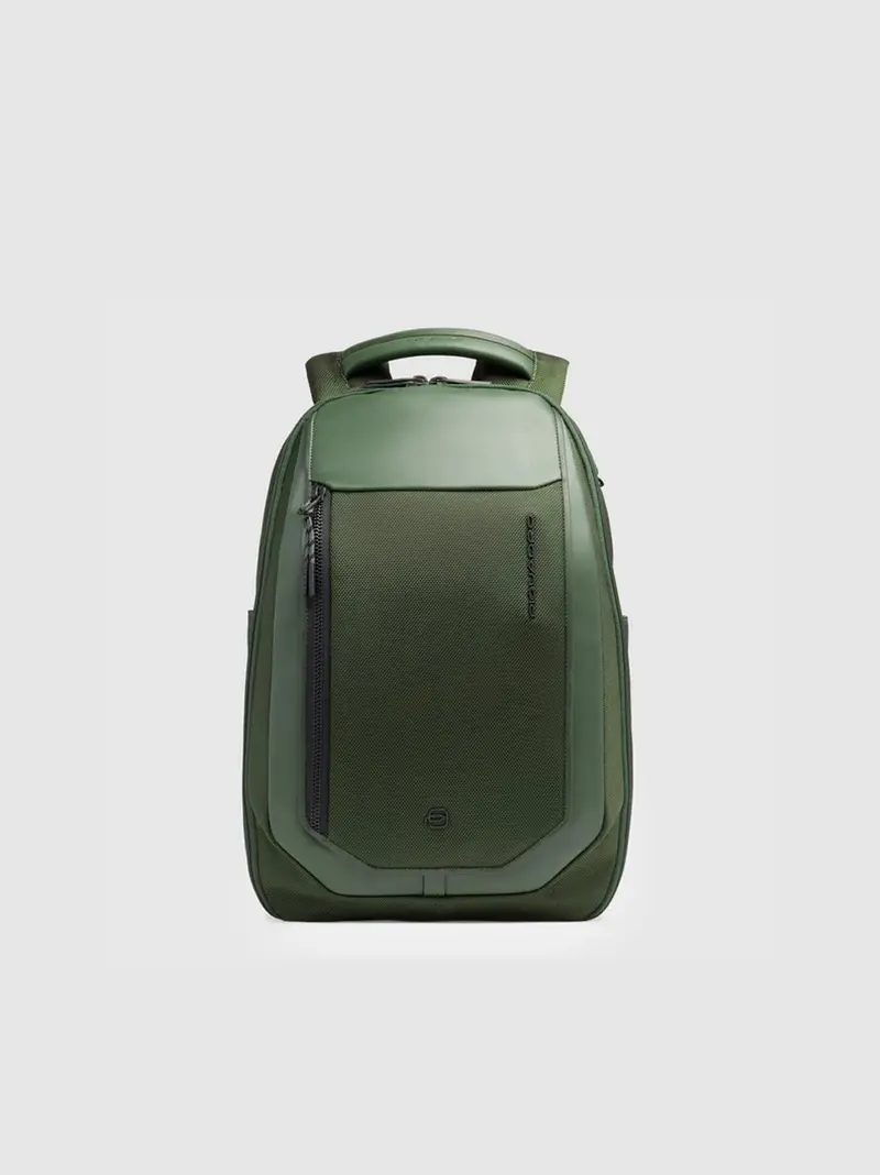 zaino 14'' tessuto riciclato e pelle