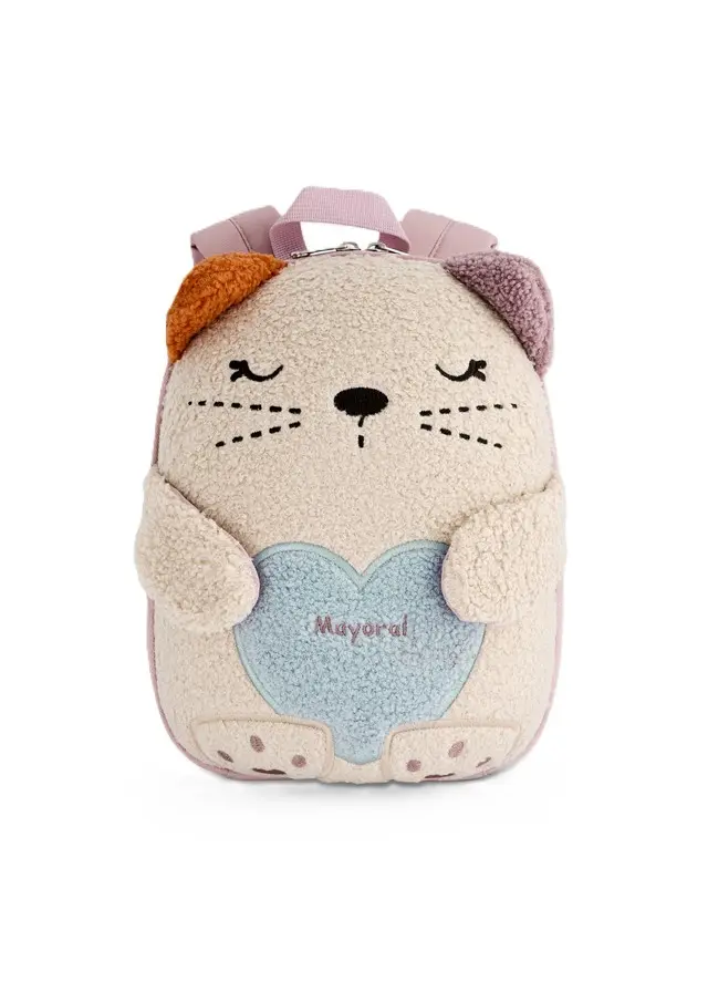 Zaino beige gattino per bambina