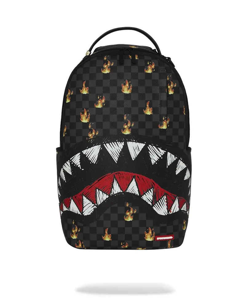 Zaino nero "fiamme" per bambino